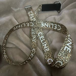 Celine Leopard Print Belt